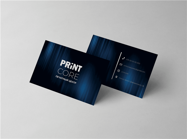 Визитки стандартные цветные